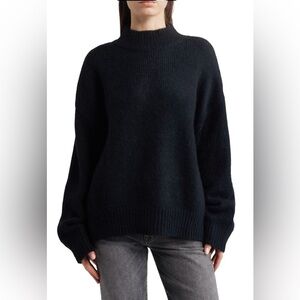 Nasty Gal Mock Neck Classic Black Women's Sweater NWT L